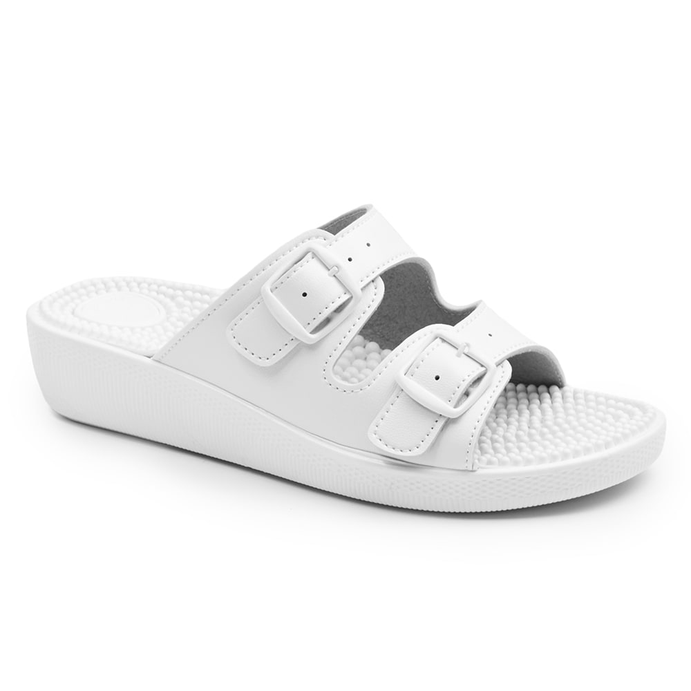 Minfot Massasje Sandaler Dame Hvit