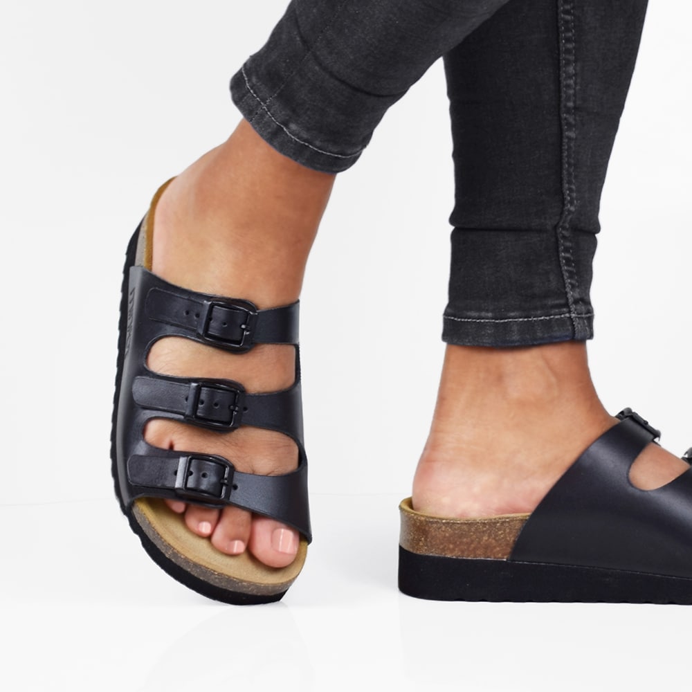 Minfot Sandal Myk Bio Svart Nappa