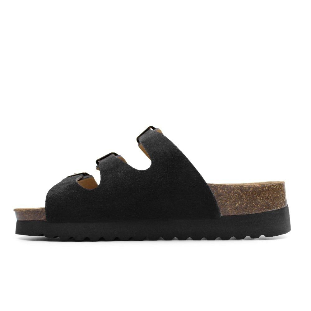 Minfot Sandal Myk Bio Nero Semsket skinn