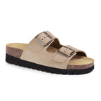 Minfot Moa Biosandaler Dame Mokka Anatomisk 2-stropper Beige