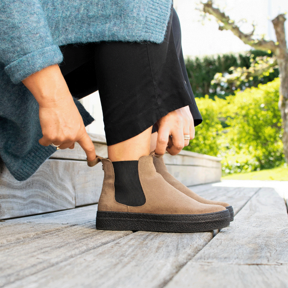 Produktbild 2 - Minfot Chelsea Boots Visby Mocka Marmotta