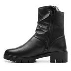 Minfot Noa Boots med zip Stretch Skinn Svart