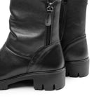 Minfot Noa Boots med zip Stretch Skinn Svart