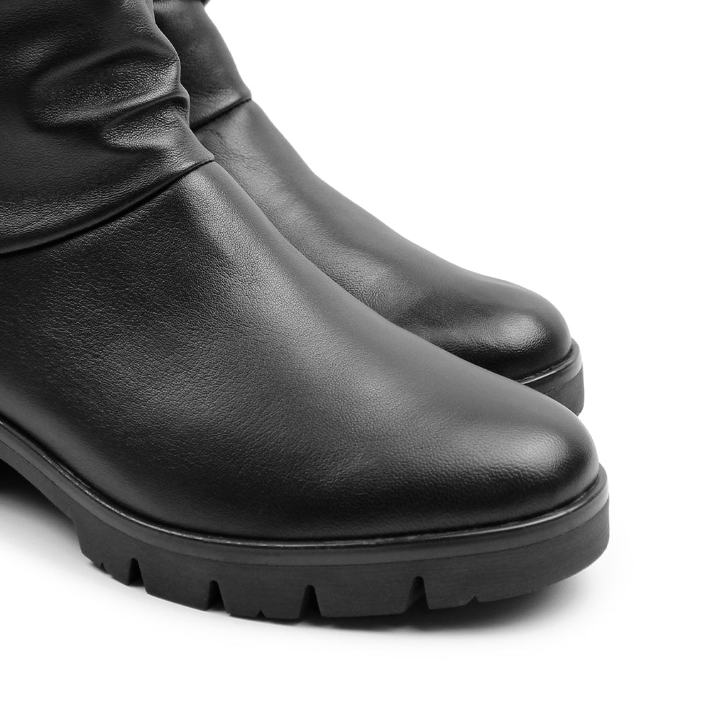 Minfot Noa Boots med zip Stretch Skinn Svart