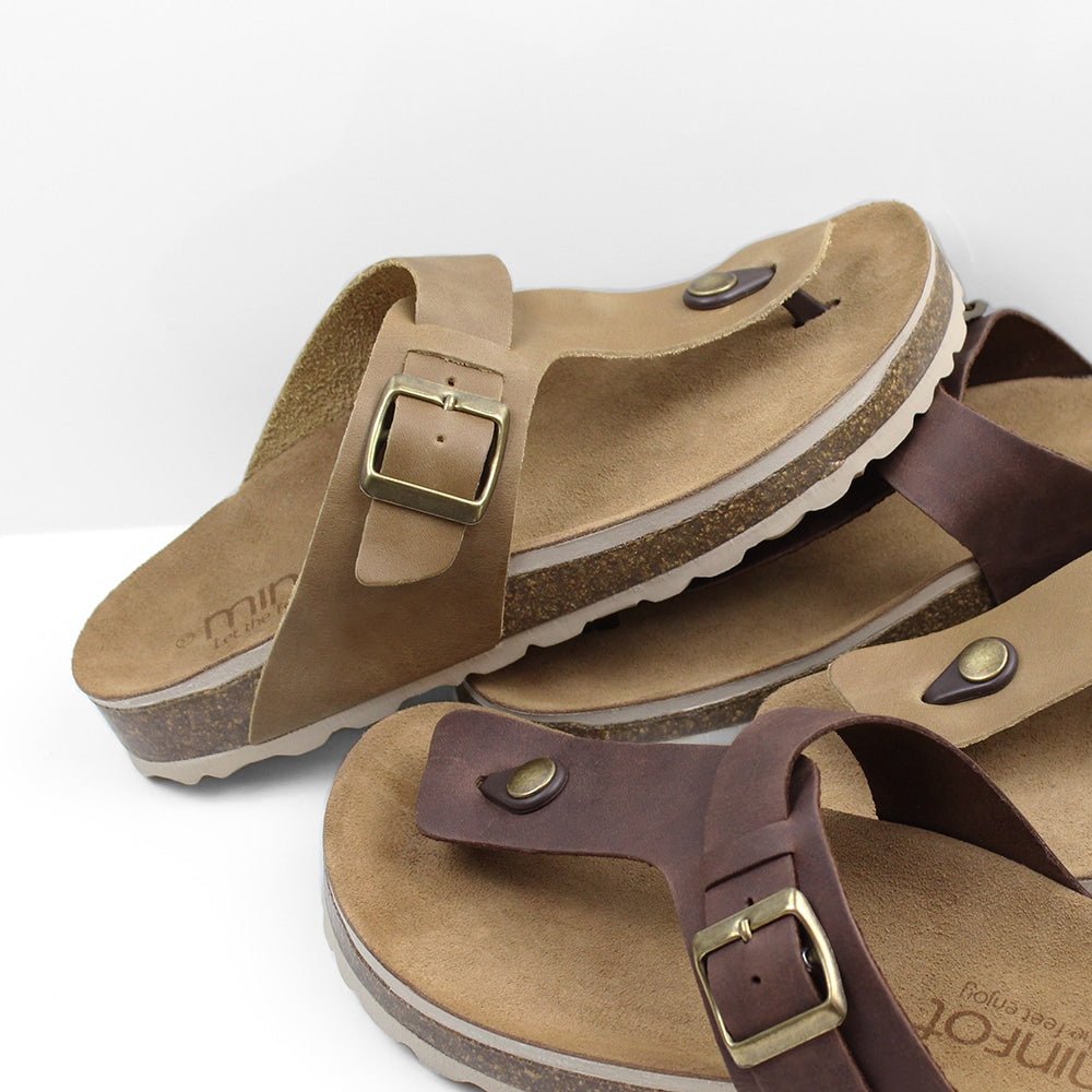 Produktbild 9 - Minfot Noa Sandaler med tådelingsrem i skinn, Primo Soft Beige
