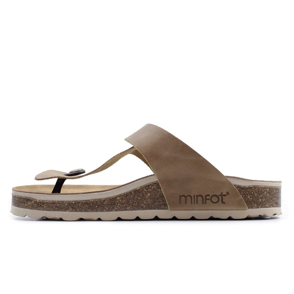 Produktbild 4 - Minfot Noa Sandaler med tådelingsrem i skinn, Primo Soft Beige