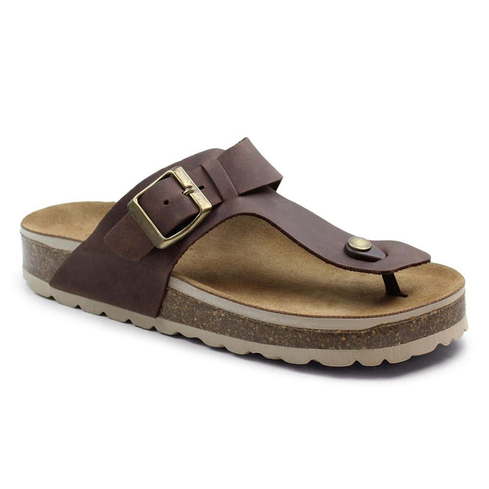 Minfot Noa Tåsandaler Skinn Primo Soft Mørkebrun