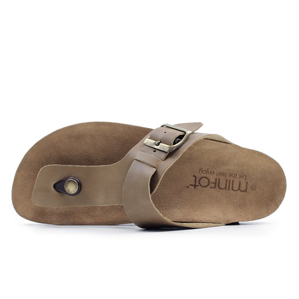 Produktbild 5 - Minfot Noa Sandaler med tådelingsrem i skinn, Primo Soft Beige
