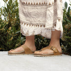 Minfot Noa Tåsandaler Skinn Primo Soft Beige