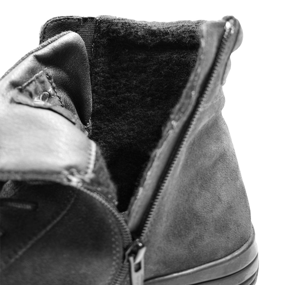 Minfot Boots Nora Dame Semsket skinn Antracitgrå
