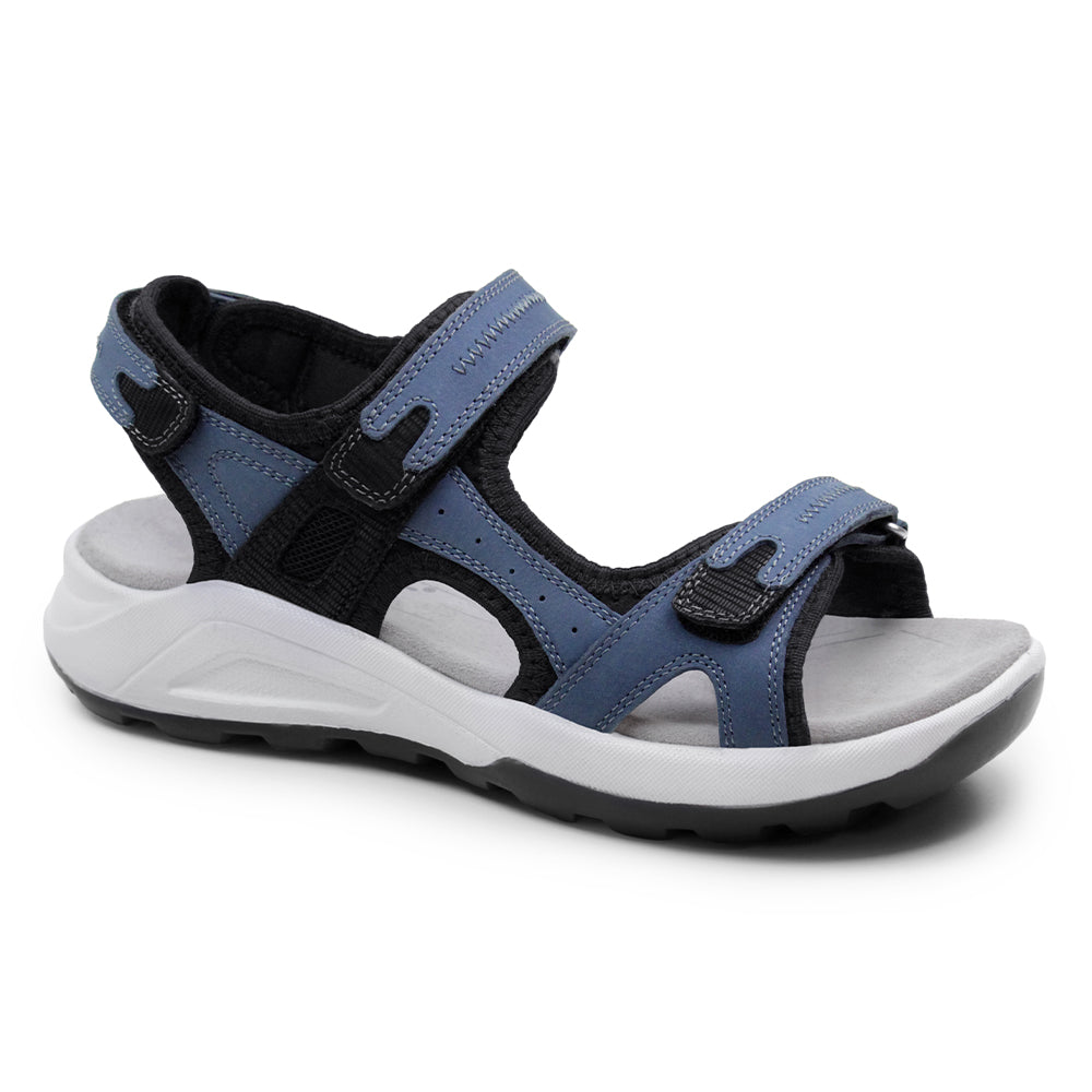 Minfot Nyhamn Sandaler Dame Nubuck Blå
