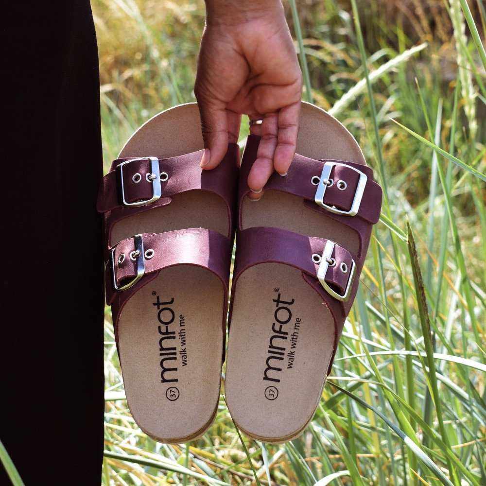 Minfot Sandaler Primo Soft Ayo Lær Bordeaux