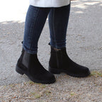 Minfot Ribe Chelsea boots Zip Semsket skinn Svart