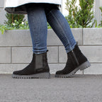 Minfot Ribe Chelsea boots Zip Semsket skinn Svart