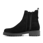 Minfot Ribe Chelsea boots Zip Semsket skinn Svart