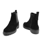 Minfot Ribe Chelsea boots Zip Semsket skinn Svart