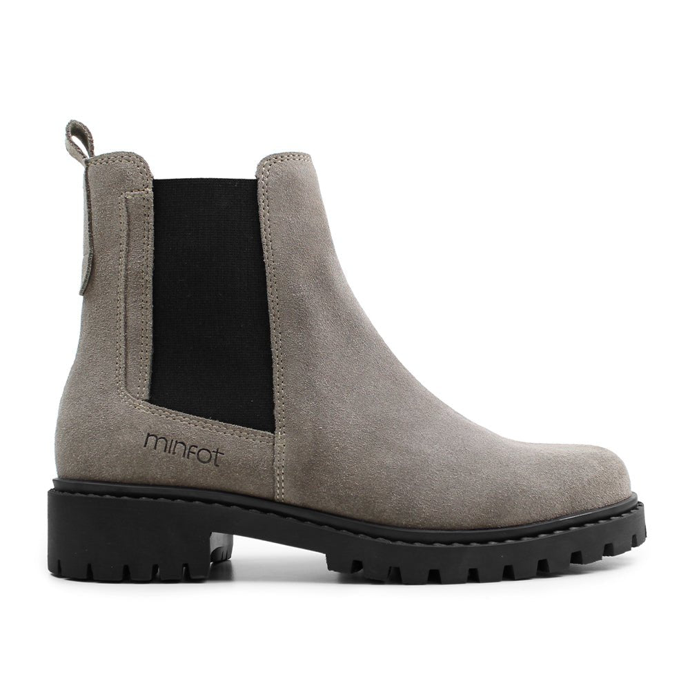 Minfot Ribe Chelsea boots Zip Semsket skinn Taupe