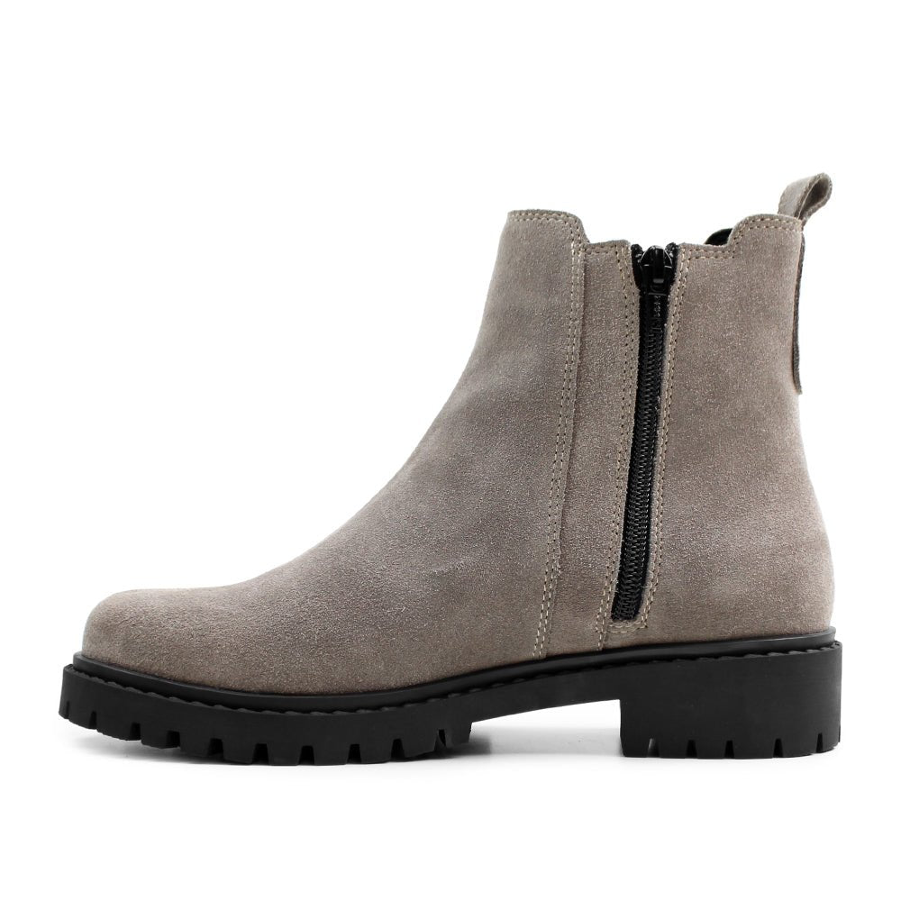 Minfot Ribe Chelsea boots Zip Semsket skinn Taupe