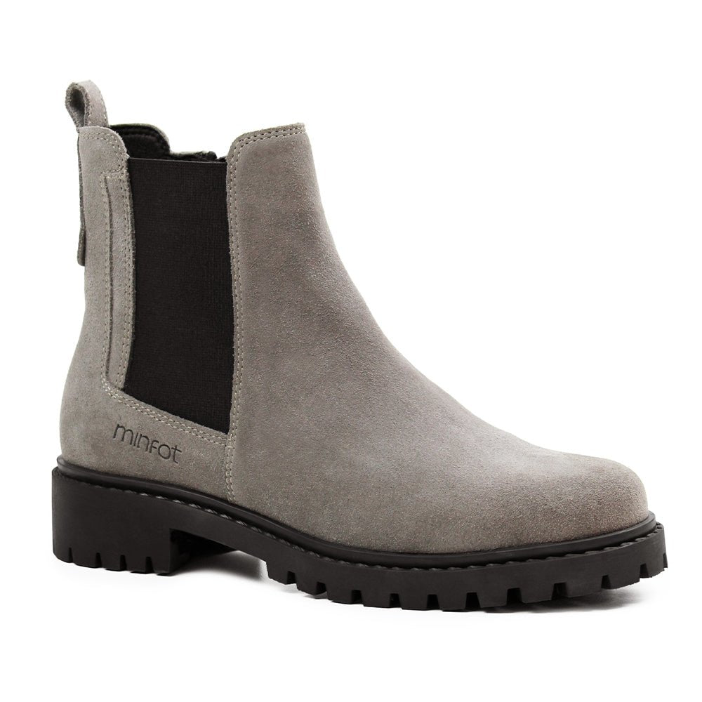 Minfot Ribe Chelsea boots Zip Semsket skinn Taupe