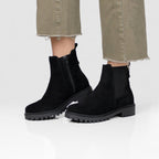 Minfot Ribe Chelsea boots Zip Semsket skinn Svart