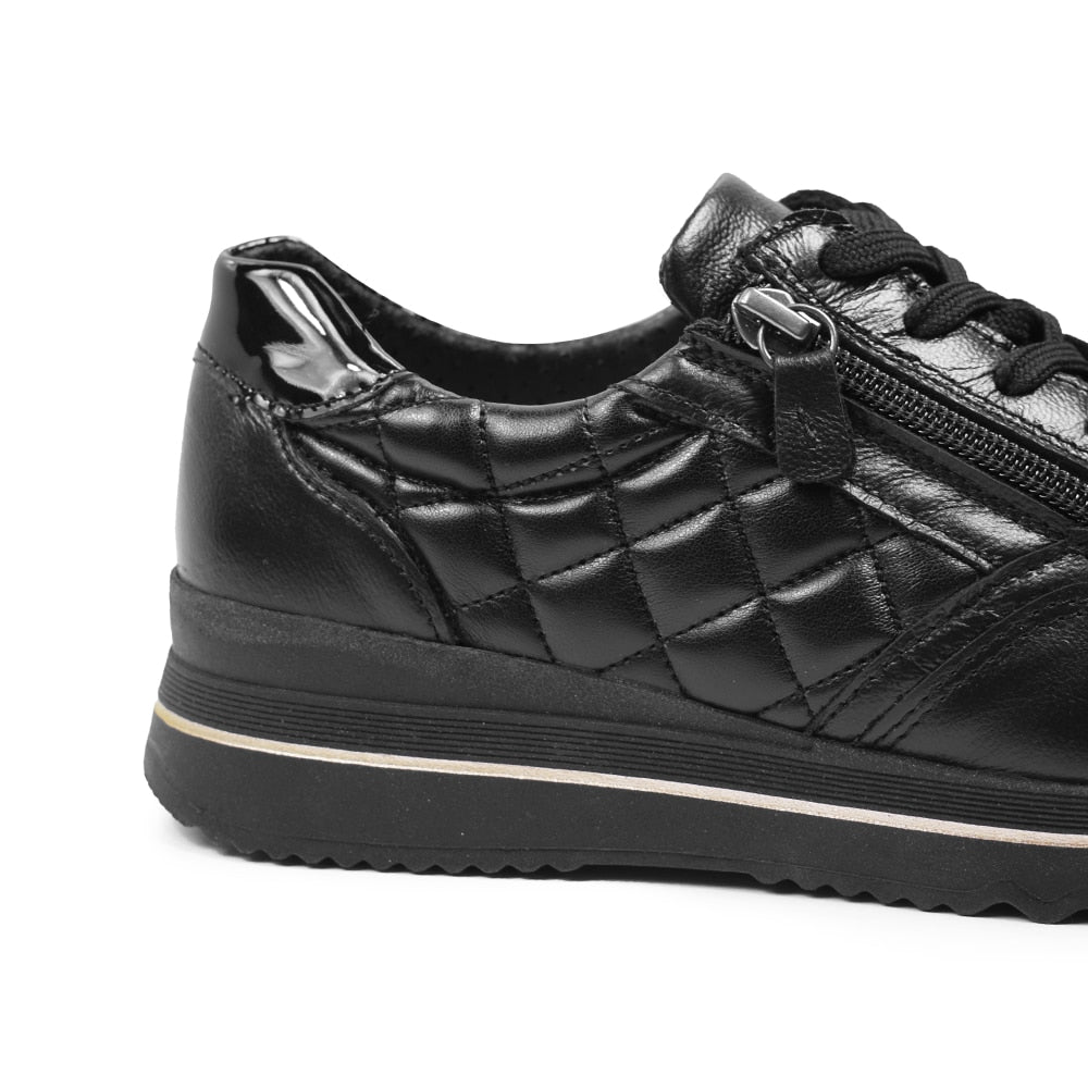 Produktbild 8 - Minfot Rut Sneaker Bred Skinn Svart