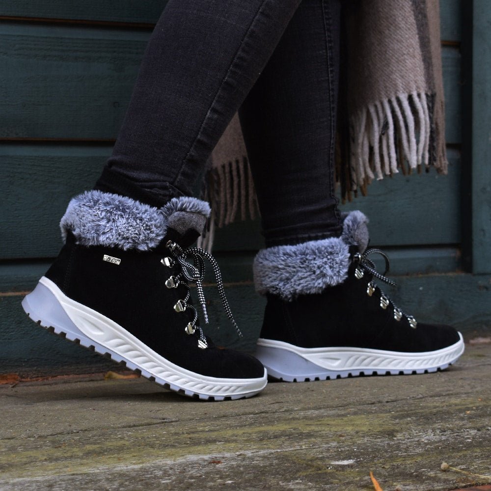 Minfot Sala Støvler Semsket skinn J-Tex Svart