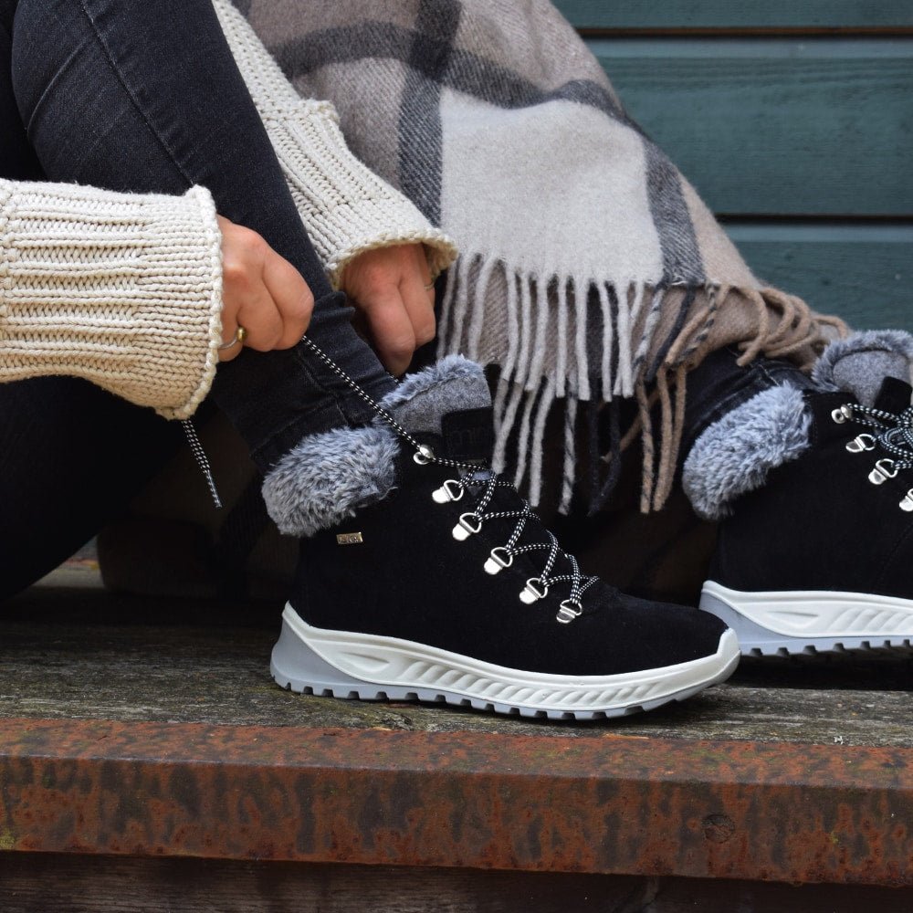 Minfot Sala Støvler Semsket skinn J-Tex Svart