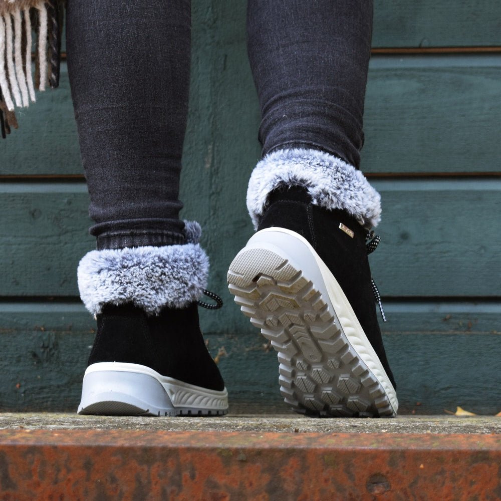 Minfot Sala Støvler Semsket skinn J-Tex Svart