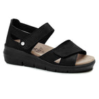 Minfot Sandal Komfort Mia med Hælkappe Nubuck Svart