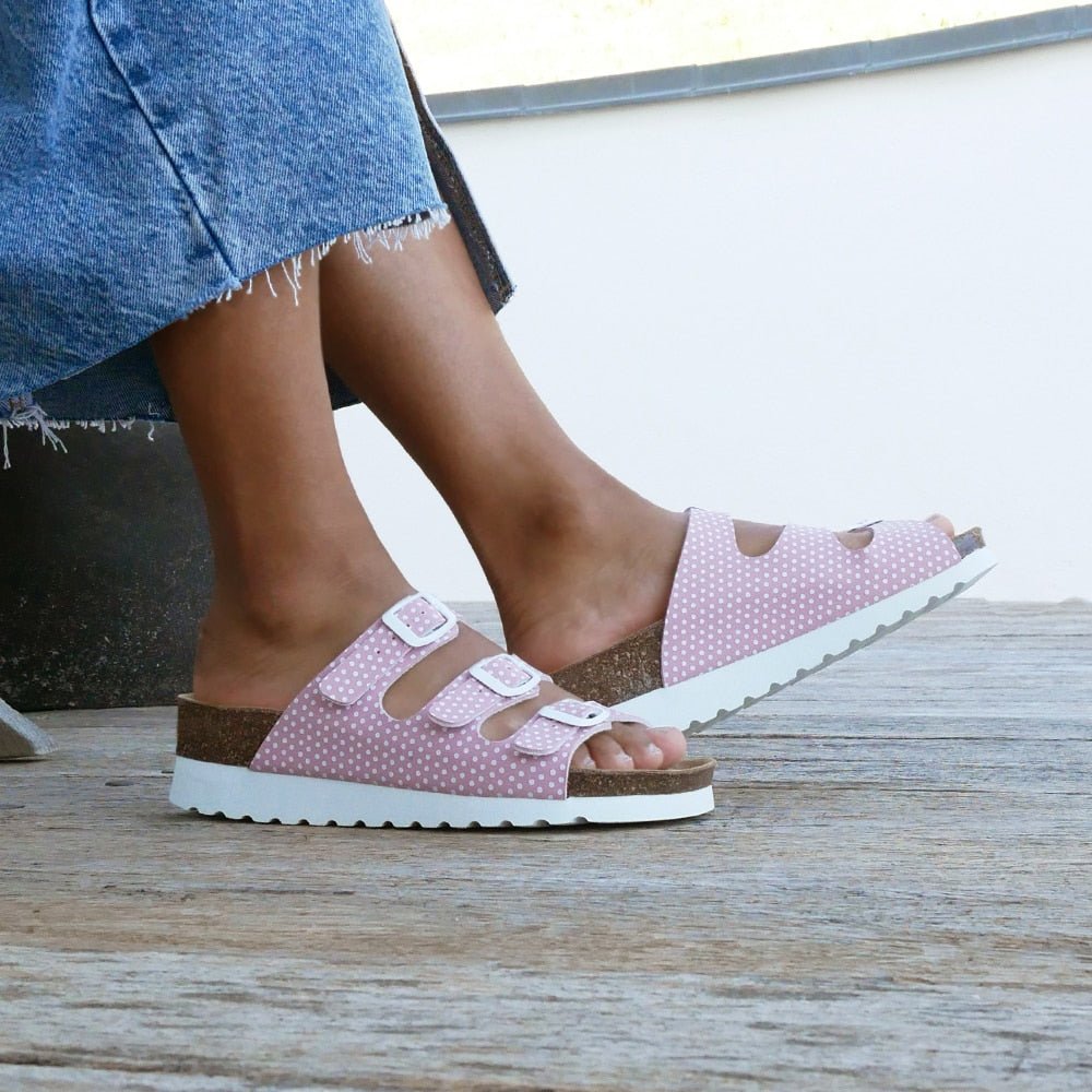 Minfot Dots Sandaler Dame Myk Bio Rosa