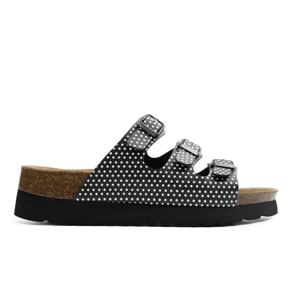 Minfot Dots Sandaler Dame Myk Bio Svart