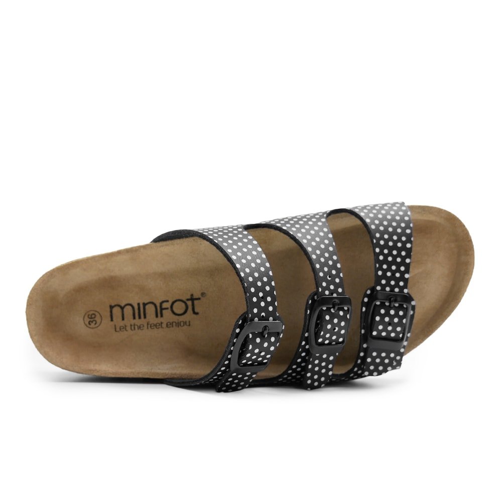 Minfot Dots Sandaler Dame Myk Bio Svart