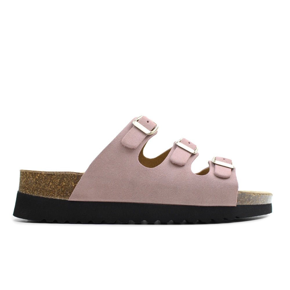 Minfot Sandal Myk Bio Lysrosa Semsket skinn