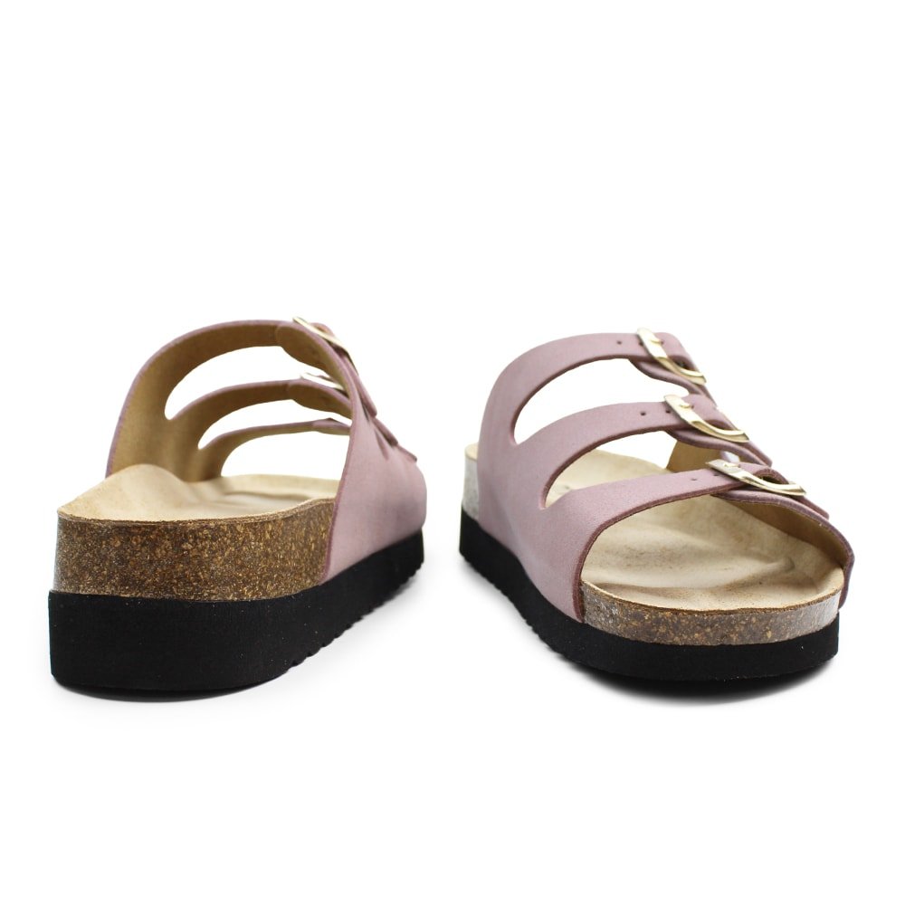 Minfot Sandal Myk Bio Lysrosa Semsket skinn