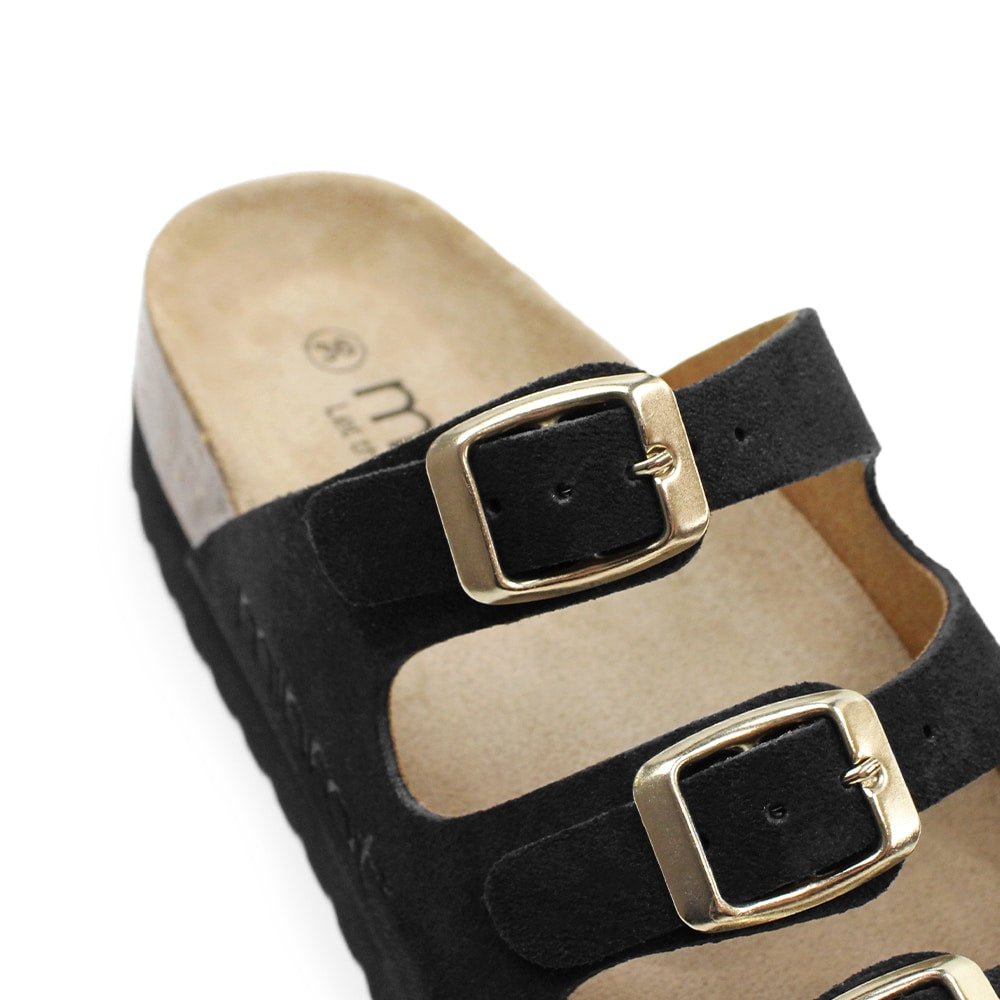 Minfot Sandal Myk Bio Nero Semsket skinn