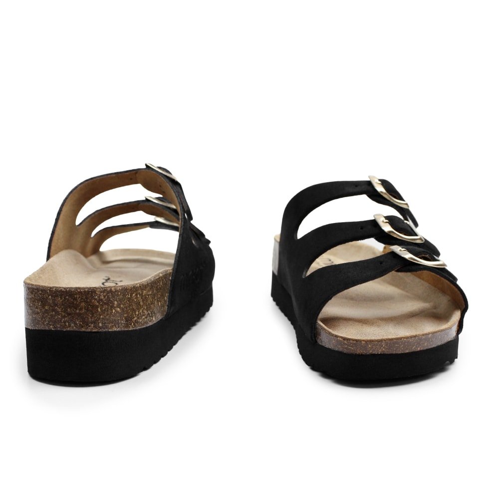 Minfot Sandal Myk Bio Nero Semsket skinn