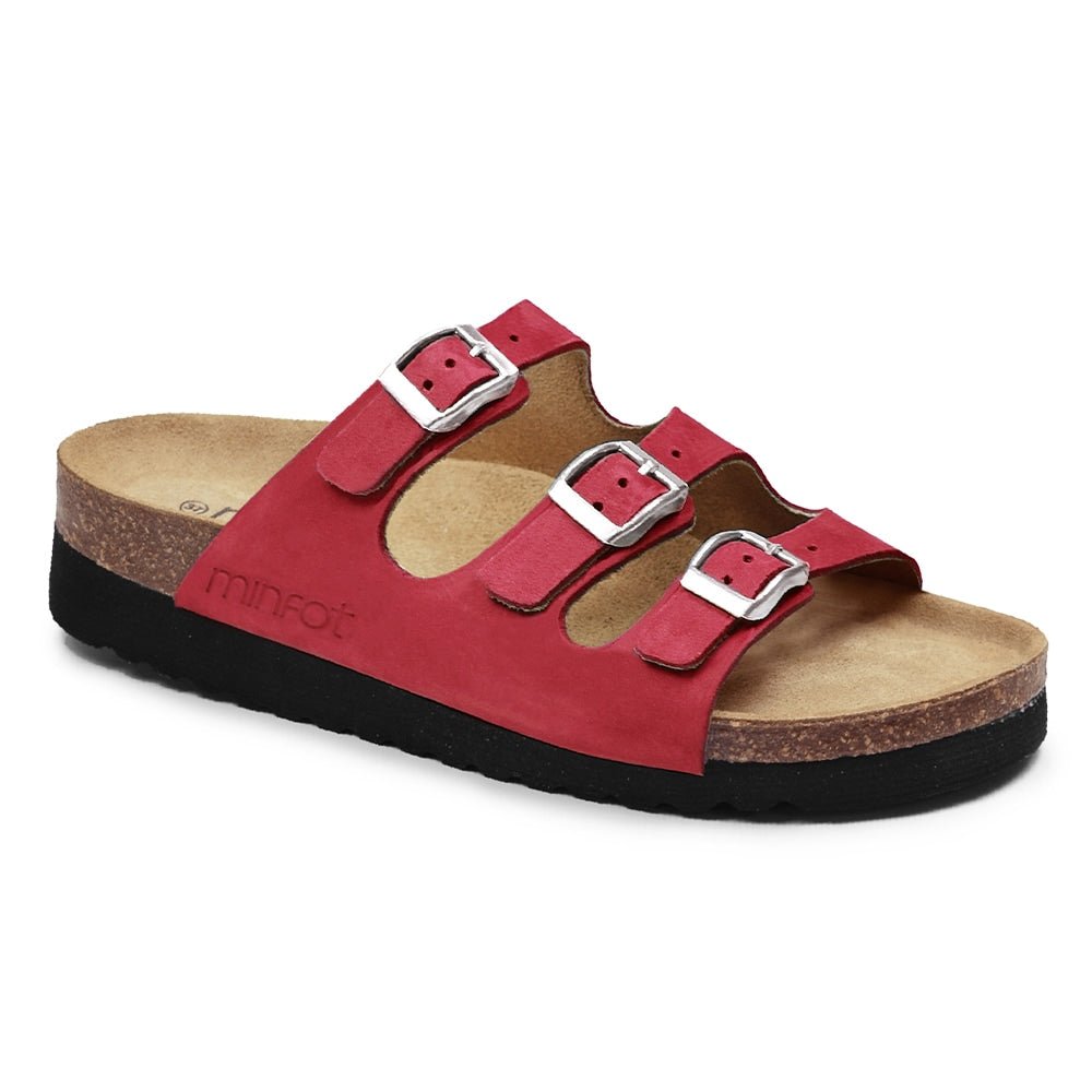 Minfot Sandal Myk Bio Rød Nubuck
