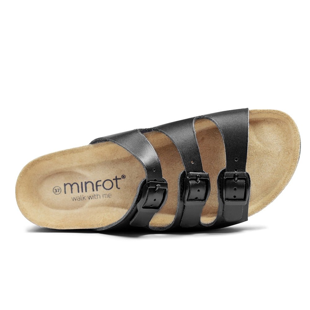Minfot Sandal Myk Bio Dame Nappa Svart 