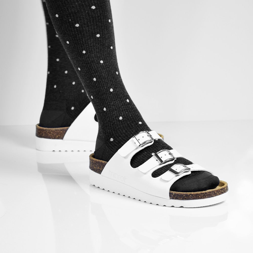 Minfot Sandal Myk Bio Hvit Nappa
