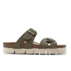 Minfot Upstep Lill Sandaler Dame Semsket Skinn Grønn