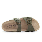 Minfot Upstep Lill Sandaler Dame Semsket Skinn Grønn