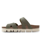 Minfot Upstep Lill Sandaler Dame Semsket Skinn Grønn