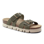 Minfot Upstep Lill Sandaler Dame Semsket Skinn Grønn