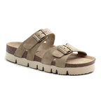 Minfot Upstep Lill Sandaler Dame Semsket Skinn Taupe
