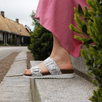 Minfot Sandaler Myk Bio Tropical Flowers Hvit