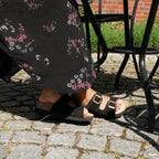 Minfot Moa Sandaler Dame Bio Semsket Skinn Nero