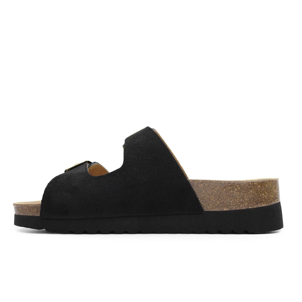 Minfot Moa Sandaler Dame Myk Bio Semsket Skinn Nero