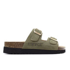 Minfot Moa Sandaler Dame Bio Semsket Skinn Olive