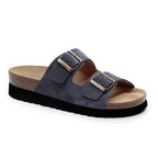 Minfot Moa Sandaler Dame Bio Semsket Skinn Navy