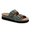 Minfot Moa Sandaler Dame Myk Bio Semsket Skinn Grønn